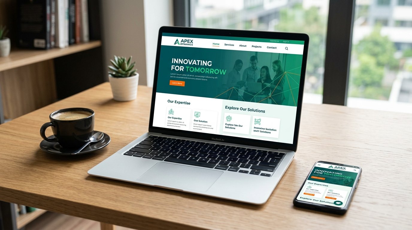 Business website development project preview